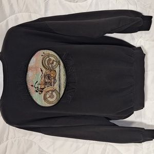 1990s Sunset Harley-Davidson Embroidered Sweatshirt, Extra Large